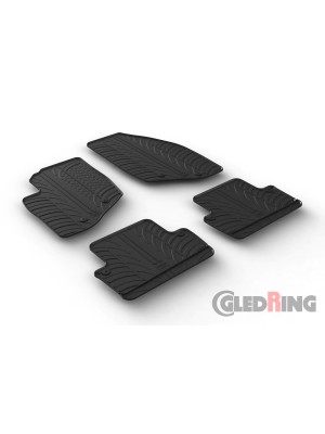 Original Gledring Passform Fußmatten Gummimatten 4 Tlg.+Fixing - Volvo V70 2000-2007